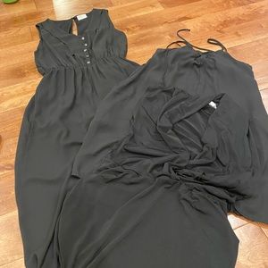 Bundle of 2 black  dresses and 1 jumpsuit